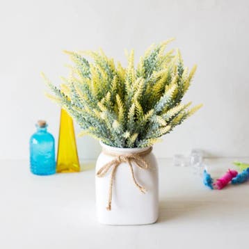 Kunst Boeket met Vaas - Lavendel Plastic Bloemen Luxe, Verzenden, Nieuw