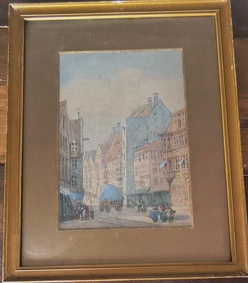 Samuel Prout (1783-1852), Toegeschreven aan - Veduta Urbana