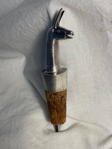 Flessenkurk - Lama flesdop schenktuit - .925 zilver