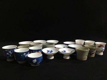 Japanese - Beeld, Collection of 20 Vintage Japanese Sake
