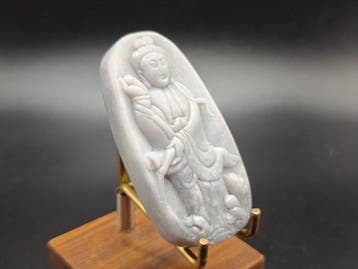 Oude Serpentine Groep Ksitigharba Bodhisattva Amulet -