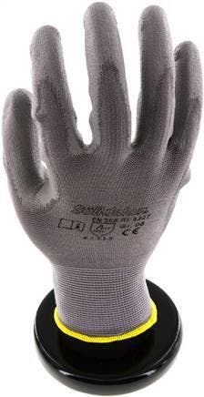 Gants de Protection en Tricot Fin Enduit de PU Gris Taille 8, Bricolage & Construction, Verzenden