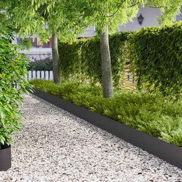 vidaXL Gazonrand 20 st 103 x 25 cm Staal Zwart, Verzenden, Nieuw