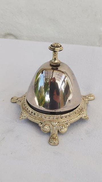 Sonnette dappel - ciselure perlée fine dentelle - Bouton, Antiquités & Art