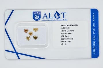Zonder minimumprijs - 5 pcs Diamant (Natuurlijk) - 0.72 ct -, Nieuw