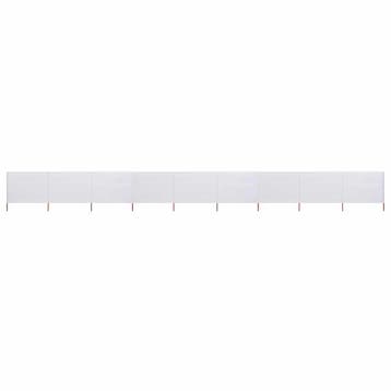 vidaXL Windscherm 9-panelen 1200x160 cm stof zandwit, Verzenden, Nieuw