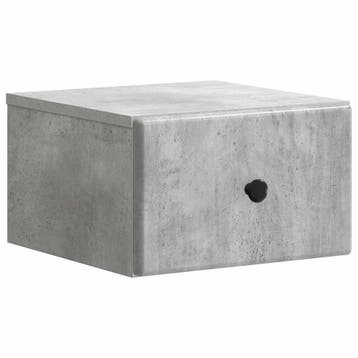 vidaXL Muurbevestigde Nachttafel met lade Betongrijs 34,5 x, Huis en Inrichting, Verzenden, Nieuw