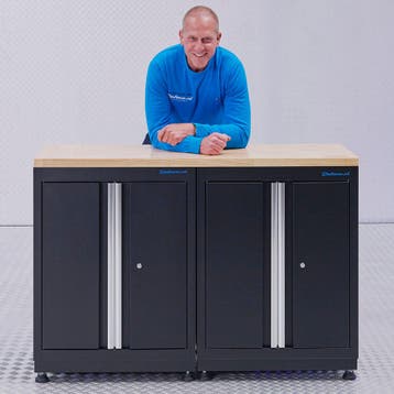 Datona Basic werkbank met eikenhouten werkblad - 136 cm -, Ophalen of Verzenden