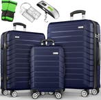 Kofferset - 3 delig - Trolley - Reiskoffer set - Navyblauw -, Handtassen en Accessoires, Koffers, Verzenden, Nieuw