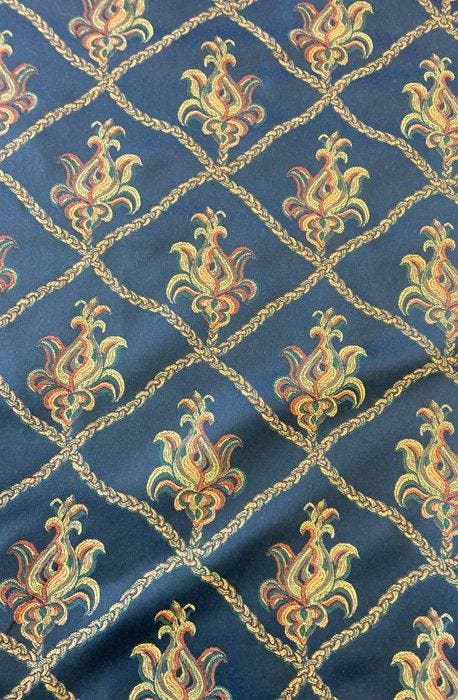 Elegante damast-jacquardstof met een rijke oppervlakte -, Antiek en Kunst, Antiek | Tapijten, Tafelkleden en Textiel