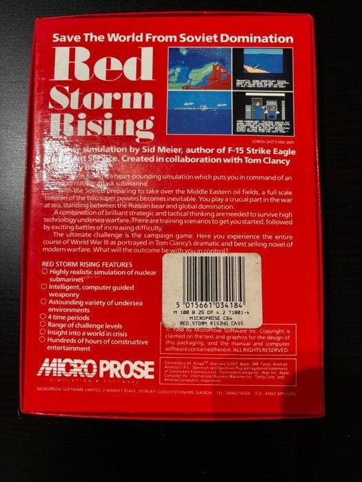 Micro Prose - Commodore 64 - Red Storm Rising - Videogame -, Games en Spelcomputers, Spelcomputers | Overige Accessoires