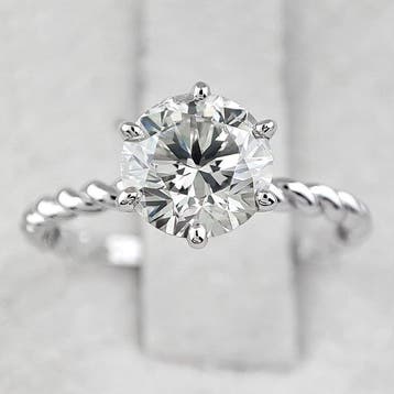 Zonder minimumprijs - Ring - 14 karaat Witgoud - 1.35ct. tw.