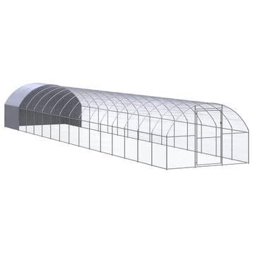 vidaXL Kippenren 3x16x2 m gegalvaniseerd staal, Verzenden, Nieuw