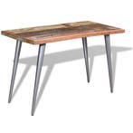 vidaXL Eettafel 120x60x76 cm massief gerecycled hout, Verzenden, Nieuw