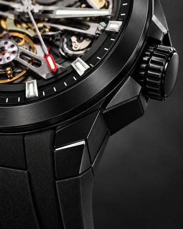 AKOR Le Locle - Noxium 01 Black — Automatic Skeleton Watch -