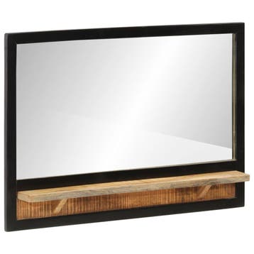 vidaXL Spiegel met schap 80x8x55 cm glas en massief, Verzenden