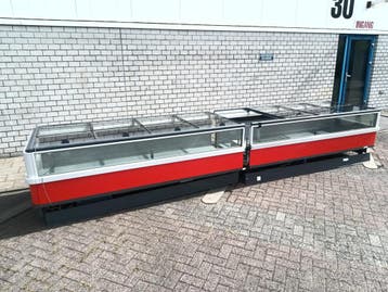 Linde Vrieseiland met Glazen Schuifruiten – B520 x D114 x