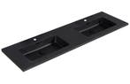 Badplaats Wastafel Angela 160 x 48 cm - Zwart - Wasbak, Verzenden