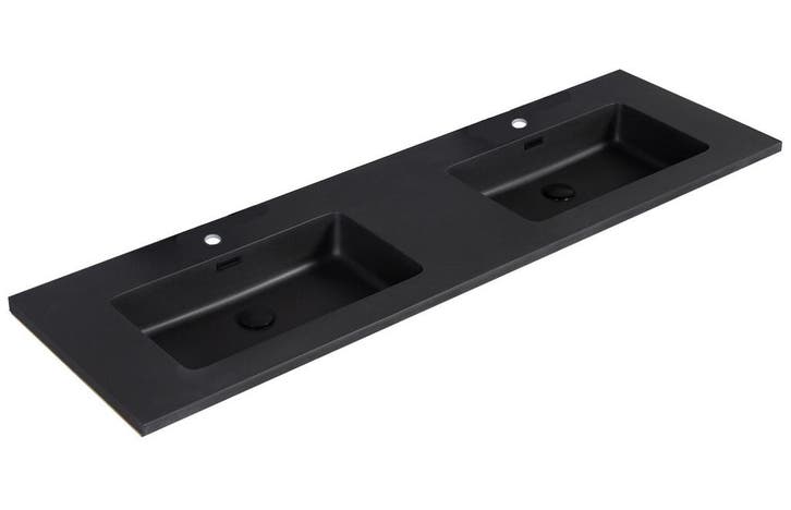 Badplaats Wastafel Angela 160 x 48 cm - Zwart - Wasbak, Maison & Meubles, Salle de bain | Meubles de Salle de bain, Envoi