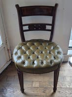 Regency Stil – Esszimmerstuhl – Chesterfield Knopfheftung -, Antiek en Kunst