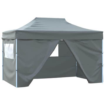 vidaXL Partytent met 4 zijwanden inklapbaar 3x4 m staal, Verzenden