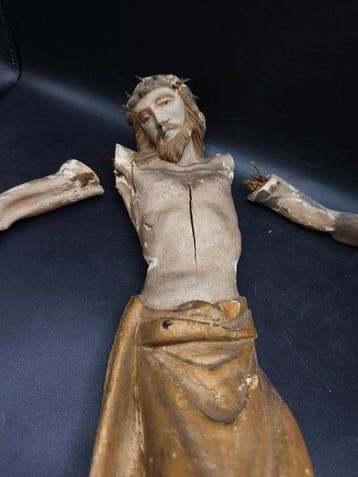 Crucifix - Hout - 1800-1850 - Sacramentsdag - 54 cm
