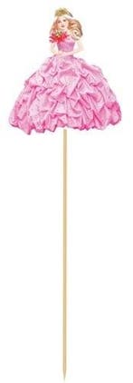 Prinses Cupcake Toppers 20cm 8st, Verzenden