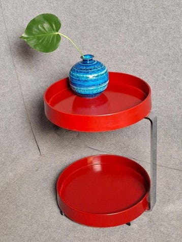 Table dappoint - Bois acier chromé - Petit chariot-bar des