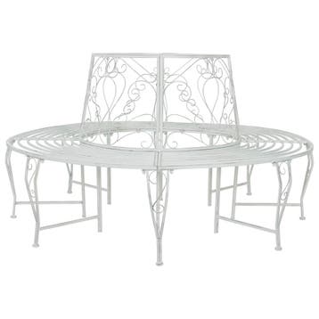 vidaXL Boom Bank 8-Aantal zitplaatsen Ø 160 x 89 cm Staal, Verzenden