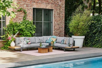 Suns Savona hoekbank Sunproof Light Anthracite SALE |