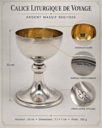 Kelk - .900 zilver - Liturgische kelk Herpin