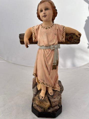 Olot - Statue, Het kind Jezus - 38 cm - houtpulp, Bois