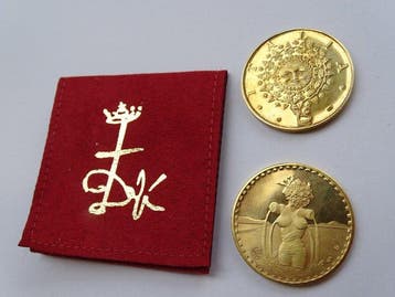 Italië. Salvador Dali 24 carat gold finished over silver