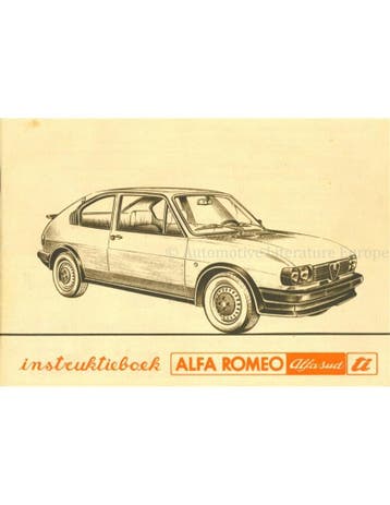 1981 ALFA ROMEO ALFASUD TI INSTRUCTIEBOEKJE DUTCH, Ophalen of Verzenden