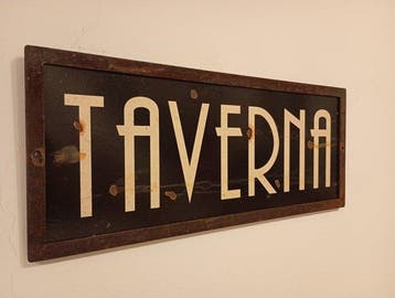 Marchesin insegne Rovigo - Ijzeren uithangbord Taverna -