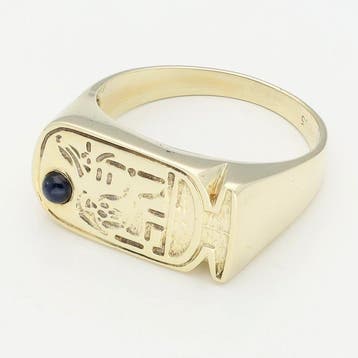Ring - 14 karaat Geel goud - Saffier, Nieuw