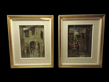 Lidio Ajmone (1884–1945) - Scorci di paese nellentroterra, Antiek en Kunst