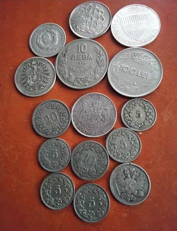 Wereld. Lot of 15 coins, incl. silver, various denominations, Postzegels en Munten