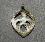 Époque Viking Bronze Très rare pendentif amulette