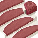 vidaXL Trapmatten 15 st 65x24x4 cm Bordeaux Halfrond Groot, Verzenden