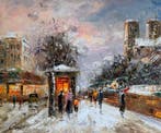 Christof Vevers (1962) - Paris sous la Neige - Quais de, Antiek en Kunst