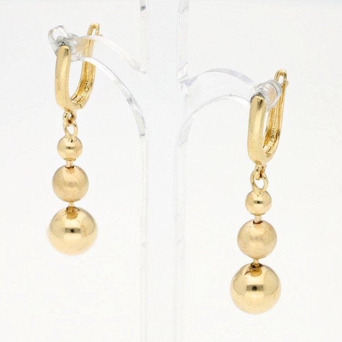 Boucles doreilles - 14 carats Or jaune - Petites billes, Bijoux, Sacs & Beauté, Boucles d'oreilles