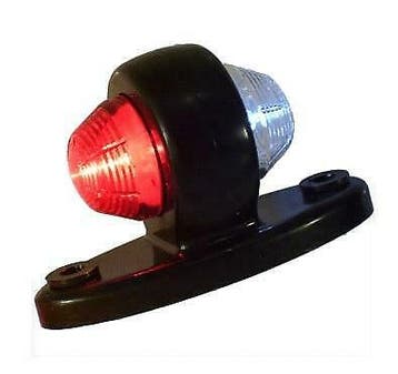 LED markerings lamp Rood/WIT - 12/24V, Verzenden, Nieuw