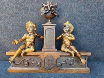 Wanddecoratie - Italië - adellijk wapen met initialen