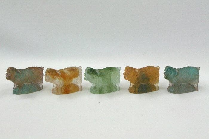 Daum - Beeldje - Ram (5) - Kristal, Antiquités & Art, Antiquités | Verre & Cristal