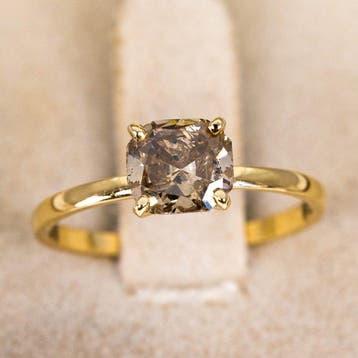 Zonder minimumprijs - Ring - 14 karaat Geel goud - 1.02ct.