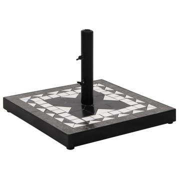 vidaXL Parasolvoet vierkant 12 kg zwart en wit, Verzenden