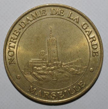 France Komitat 13 Marseille Basilika Notre Dame de la Gar..., Postzegels en Munten, Penningen en Medailles, Verzenden