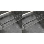 vidaXL Doucheafvoer 2 st rechthoekig 530x140 mm roestvrij, Verzenden