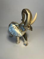 sculptuur, Elefante portafortuna con la proboscide alzata -, Antiek en Kunst